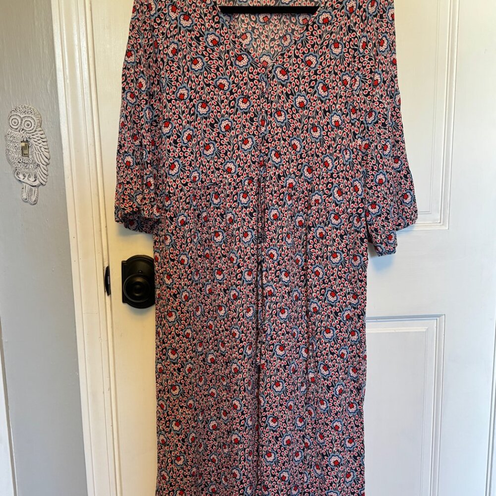 Boden  Crepe Dress with Draw String Waist - Picture 4 of 4